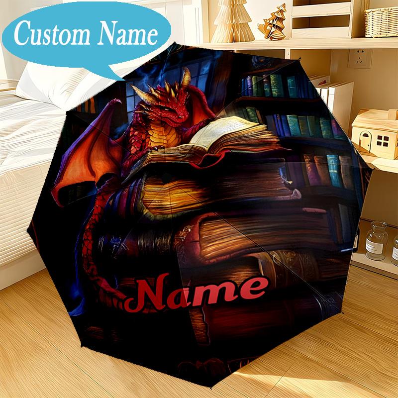Custom Name Umbrella Dragon Tales books Umbrella 8-Frame for Travel, Camping, Casual Lightweight Portable, Essential for Family Gifts