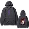 Anime Demon Slayer Kokushibo Double Sided Print Hoodie Men Women Cartoon Fashion Oversized Streetwear Fleece Hoodies
