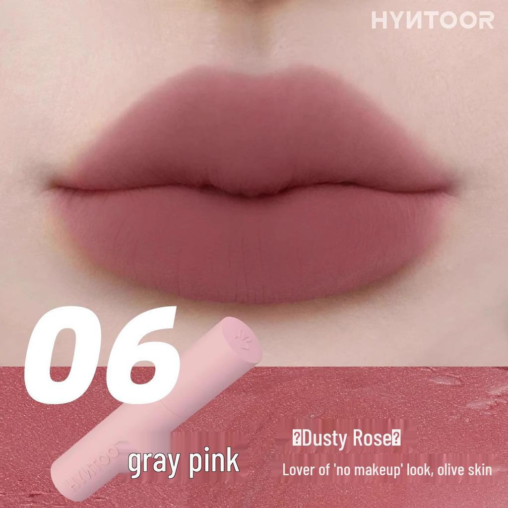 HYNTOOR Black Rabbit Matte Mist Macaron Lipstick – Student-Friendly Lip Gloss