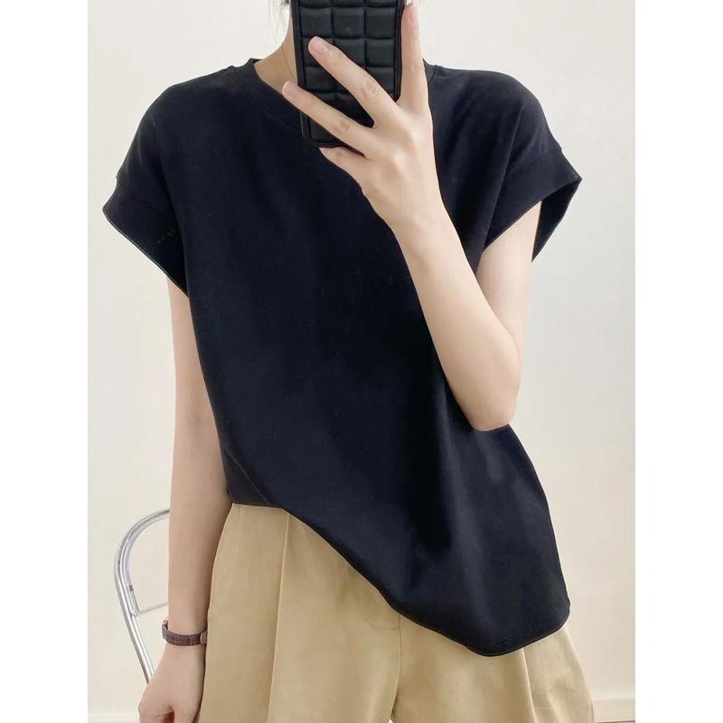 Korean Version of Temperament Summer New Versatile Women's Sleeveless Vest Top Design Sense Side Anti-light T-shirt