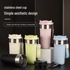 Stainless Steel Vacuum Water Bottle with Vertical Stripes - Double-Wall Portable Coffee Cup, Perfect Couple Gift.