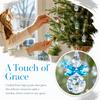 7pcs Xmas Tree Christmas Tree Ornaments Glass Ball Crystal Angel Hanging Decor  Winter Party