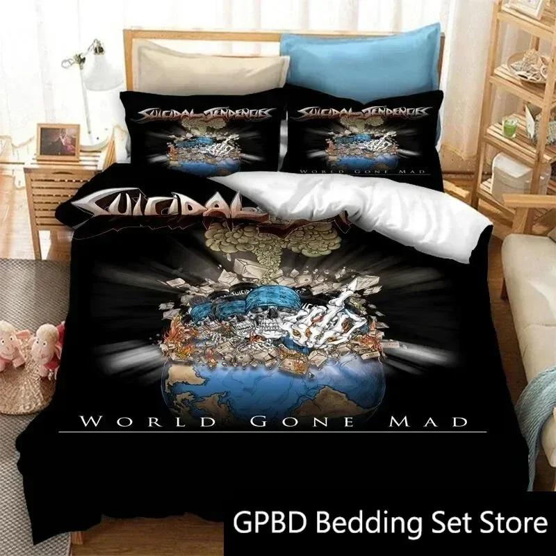 3D Print Suicidal Band Tendencies Bedding Set Double Twin King Duvet Cover Comforter Pillowcase Boys Girls Adults Bedroom