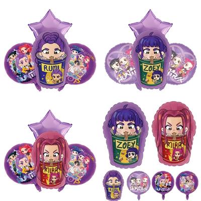 Kpop Demon Hunte Party Balloons Huntrix Birthday Party Balloons Accessories  Anime Decoration Theme Party Balloons  Supplies