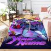 Custom 1Pc Cyberpunk Anime Battle Girl Flannel Personalized Rug Non Slip Floor Mat Soft Carpet for Living Bedroom Office Home Decor Gift