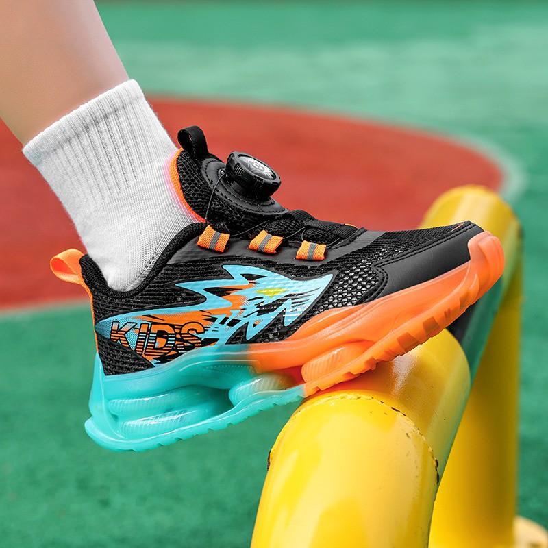 Youth style shoes Boys Running Shoes Kids Lightweight Breathable Mesh Sneakers Anti-Slip Soft Sole Outdoor Indoor Casual Footwear
