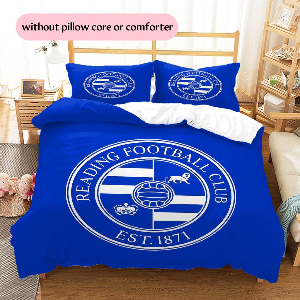 Reading FC Pattern Bedding Quilt Set  Home Decoration  Gift (1 * duvet cover + 2 * pillowcase  without core)