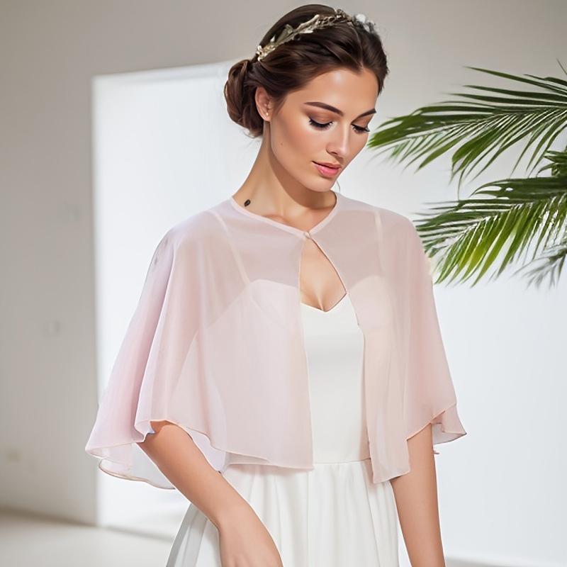 

Шикарна транскордонна шифонова перлова шаль: Універсальний сонцезахист у японсько-корейському стилі 60-80 cm рожевий