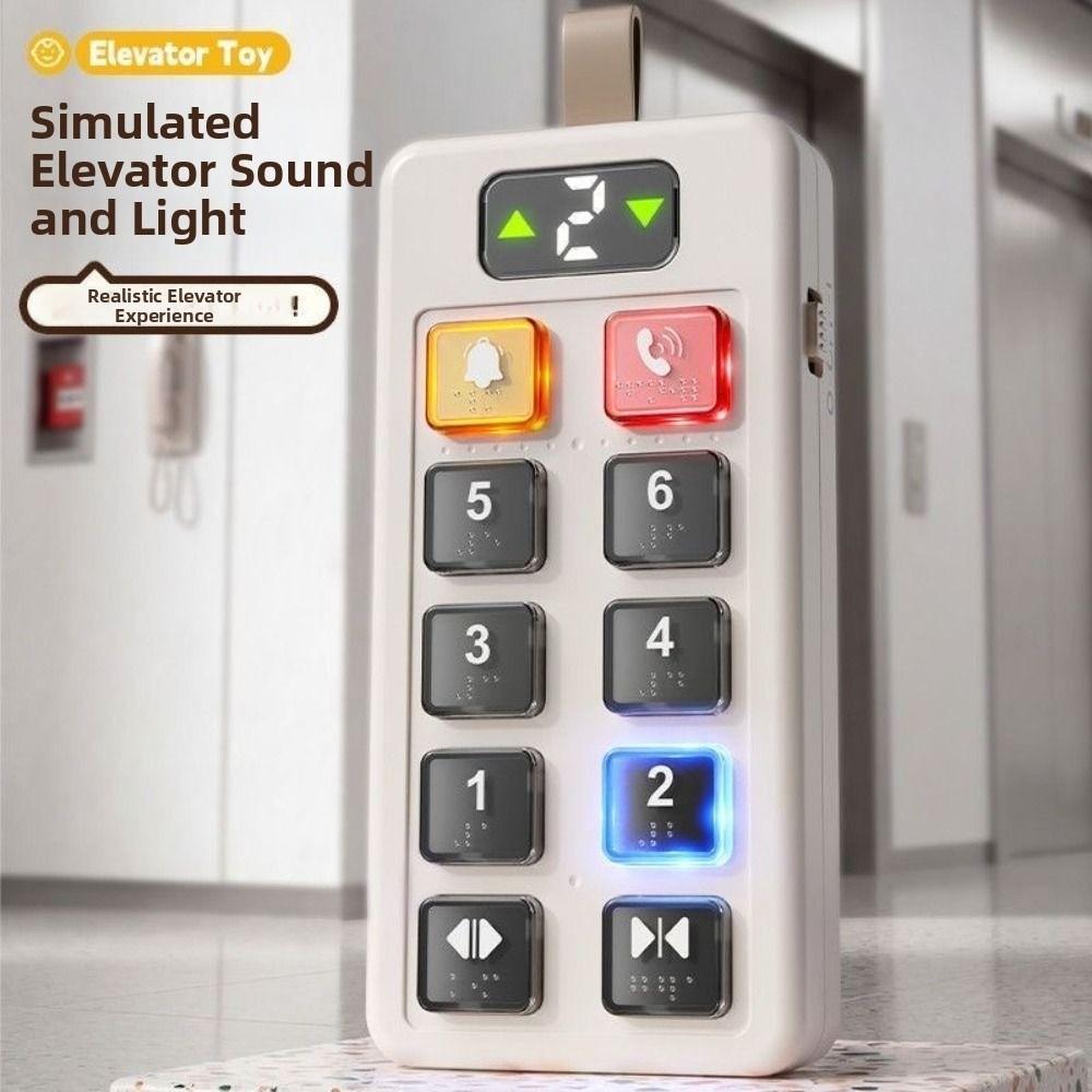 with Sound Effects Elevator Button Simulation Toy Educational Pretend Play Toys for Infant Toddler
