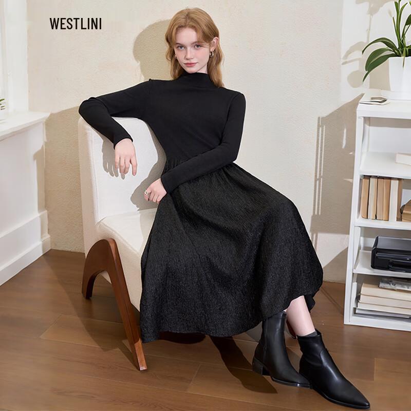 

Westlink French Shimmer Knit Midi Dress S