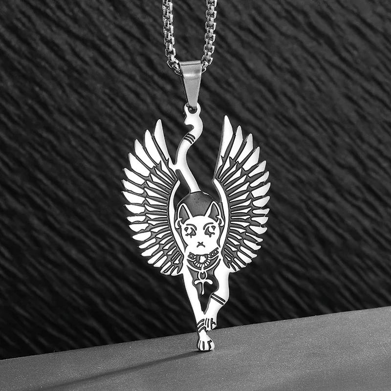 Fashion Hip Hop Stainless Steel Double Koi Fish Medal Pendant Necklace for Men and Women Fashion Lucky Jewelry Gift