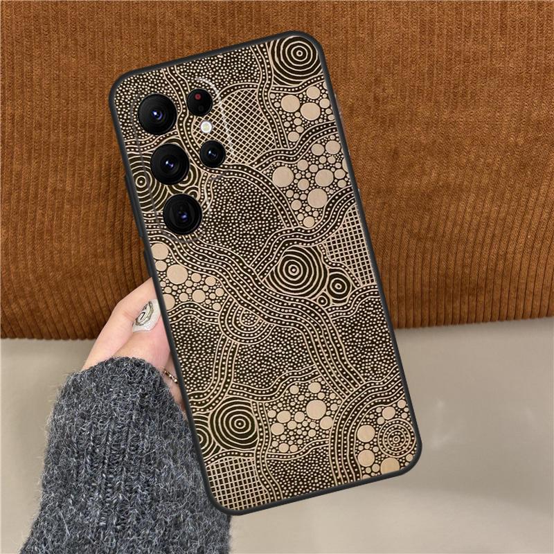 Aboriginal Art Print Phone Case For Samsung Galaxy S25 Ultra S9 S10 Plus S20 S21 S22 S23 FE S24 Ultra Back Cover