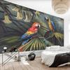 Photo Forest Parrot Hand Painted Oil Painting Retro Modern Living Room Bedroom Sofa TV Background Wall Murals Wallpaper 3 Sold