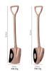 2PCS/set Stainless Steel Iron Shovel Spoon Coffee Ice Cream Spoon Engineering Shovel Retro Cute Square Head Spoon Kitchen Gadget