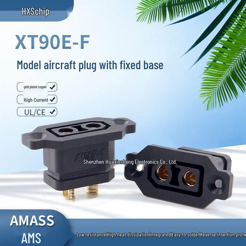 

XT90E-F Фіксований Порт Зарядки Літієвої Батареї Роз єм для XT90 Електромобіля та Модельного Літака Роз єм ESC (Чоловік та жінка) M3 Screws + Nuts (10 Sets)