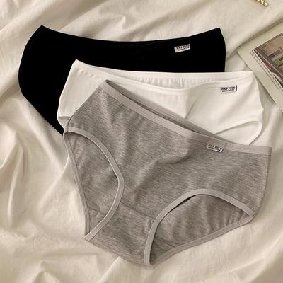 Underwear Women'S Pure Cotton A001 Women'S Underwear Solid Color Girl Briefs Low Waist Pure Cotton Underwear Female Student
