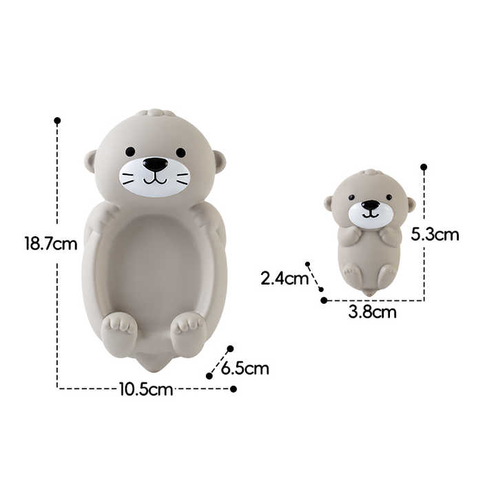 4pcs Children's Bathroom Floating Animal Otter Sealed Floating Water Toy Baby Bath Toys Swimming Pool Toy Comfort Toy