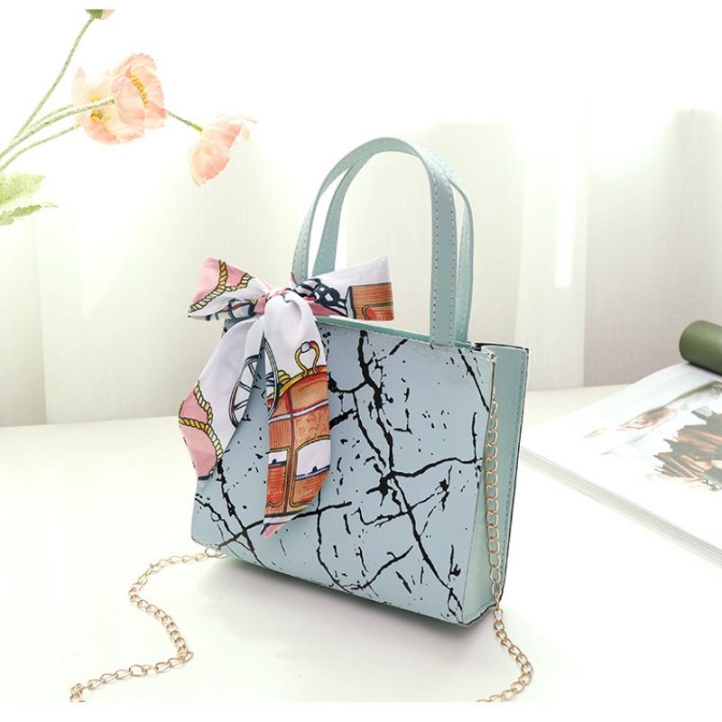 Handbag New Fashion Snake Pattern Women's Bag Trend Small Square Bag Shoulder Crossbody Bag Mobile Phone Bag Silk Scarf Bag