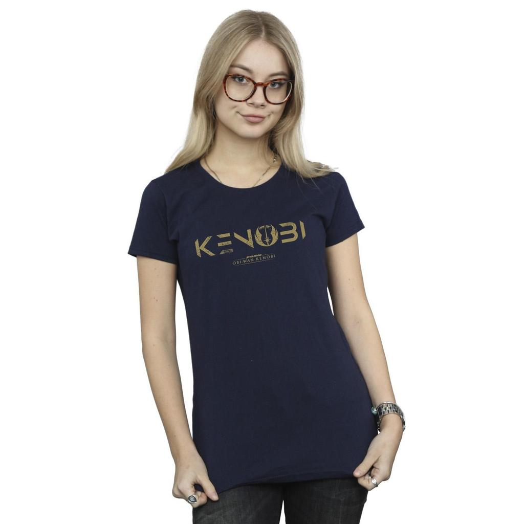 STAR WARS Womens/Ladies Obi-Wan Kenobi Logo Cotton T-Shirt