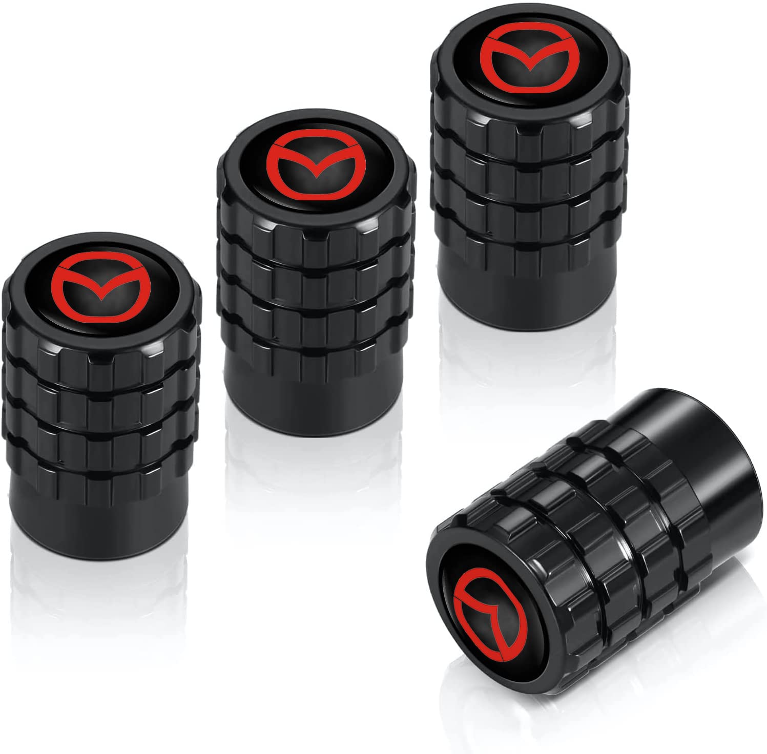 

Air Valve Cap, Mazda, High-Grade Alloy, for Cars and Motorcycles, Tire Valves, Set of 4, Mazda, Black mazda чёрный