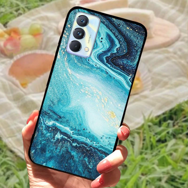 Für Realme GT Master Edition Hülle Marmor bemaltes Cover Weiches Silikon Stoßfeste Handyhülle Für Realme GT Master Hülle Bumper