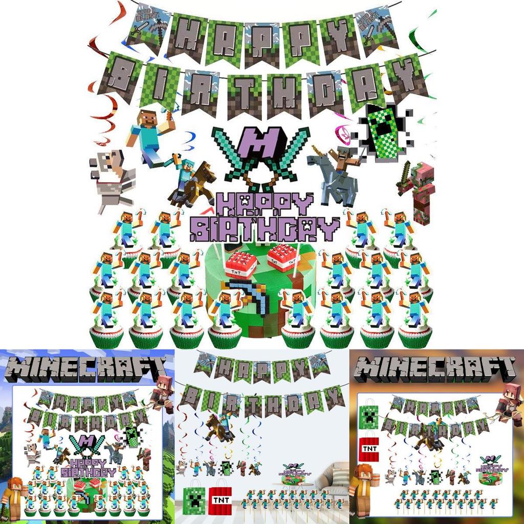 Durable Pixel Wars Party Supplies Set For Exciting Halloween Decorations