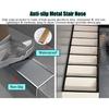 Stair Nosing Indoor Non Slip Stair Nosing, Aluminum Stair Edge Protector with Grooves, Outdoor Staircase Edging for Wooden Steps/Concrete/Carpet