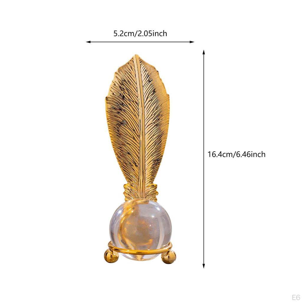 Leaf Ball Ornament Desk Decoration Decorative Adornment Art Crafts Home Decor Paperweight for
