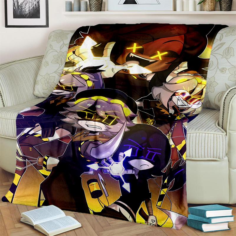 3D Print Murder Drones Cartoon Uzi V J Robot Gift Blanket,Soft Throw Blanket for Home Bedroom Bed Sofa Travel Picnic Cover Kids