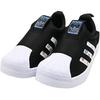 Adidas Originals Superstar 360 Synthetic Leather Fabric Versatile Comfortable Simple Low-Top Kids Skate Shoes Kids Sneaker Black JS0687