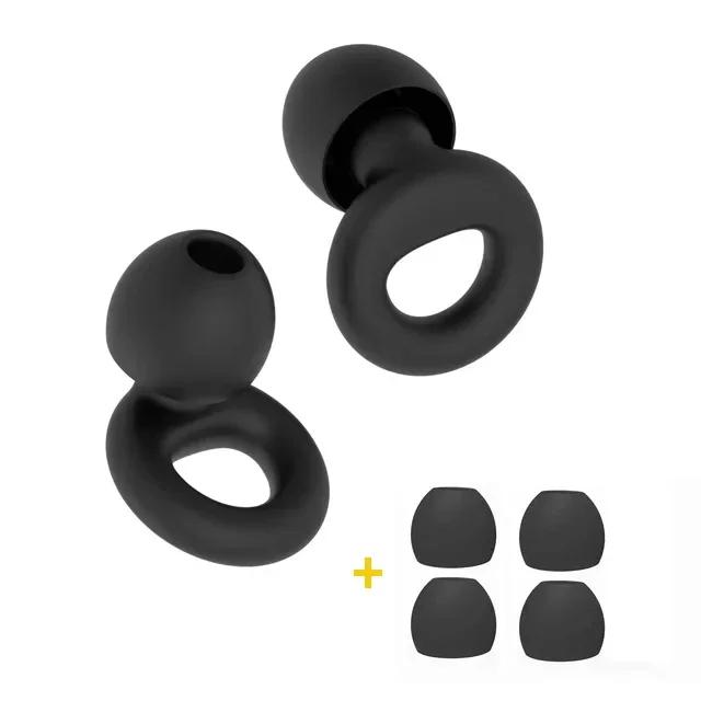Noise Cancelling Earplugs | Silicone Sleep & Motorcycle Ear Plugs | 30dB Noise Reduction | Reusable & Waterproof