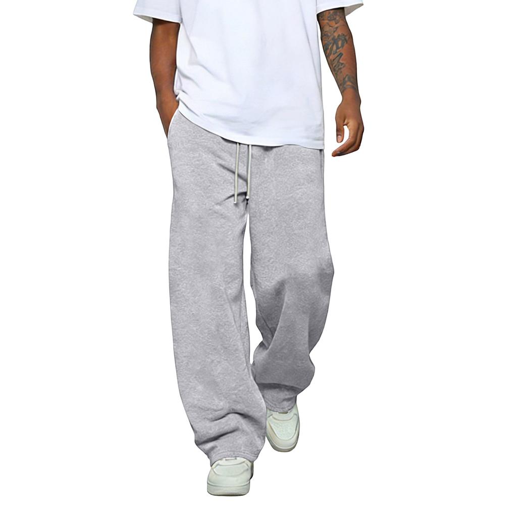 Men's Color Loose Wide Leg Sweatpants Men's Casual Fashion Sweatpants
