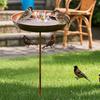 Vintage Garden Birdbath Rustproof Tall Bird Feeding Dish Bird Water Bowl  Courtyard
