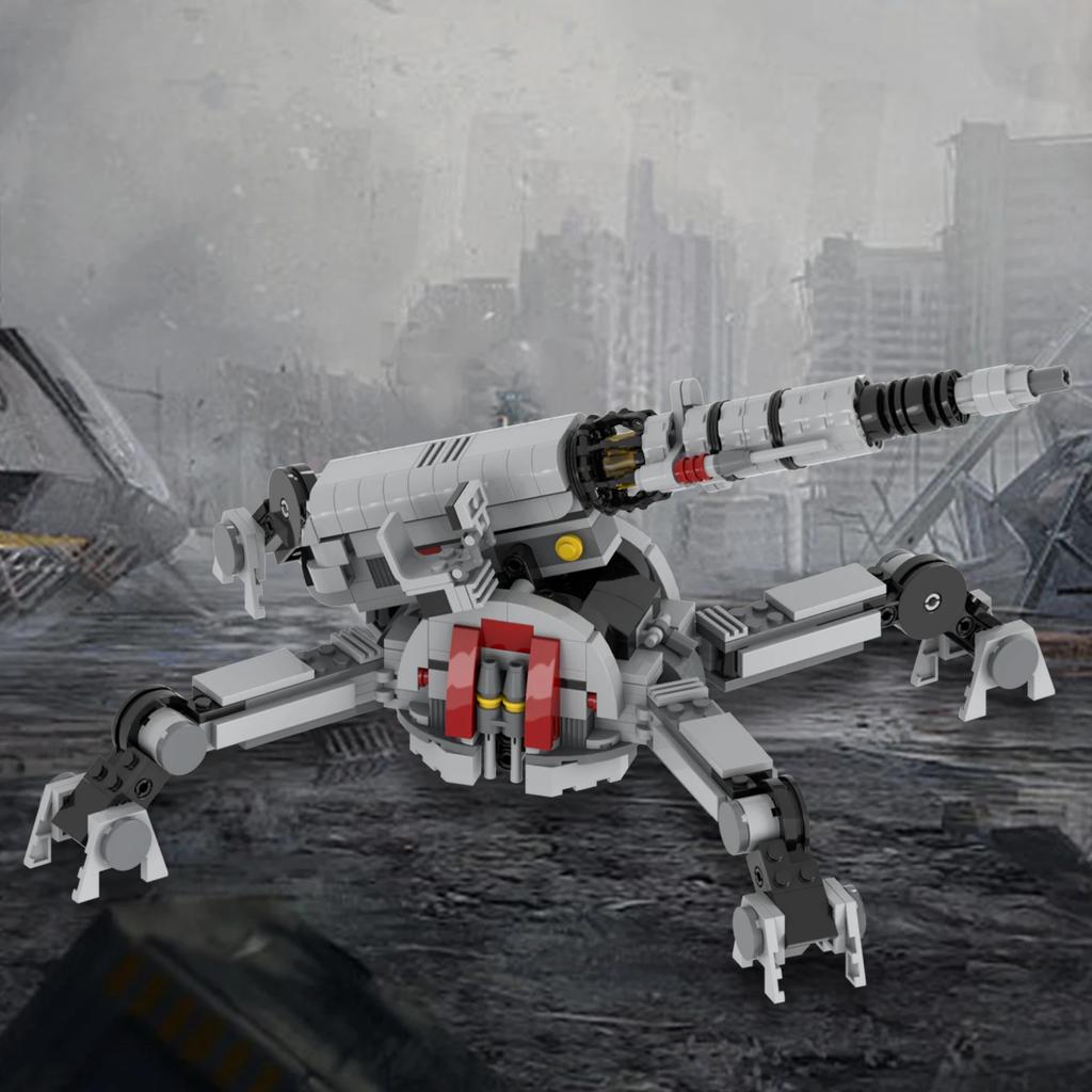 MOC 451 PEZZI Cannone Anticarro Serie Militare Arma Guerre Fai da Te Giocattoli Educativi Per Bambino Blocchi da Costruzione Film Regali di Natale