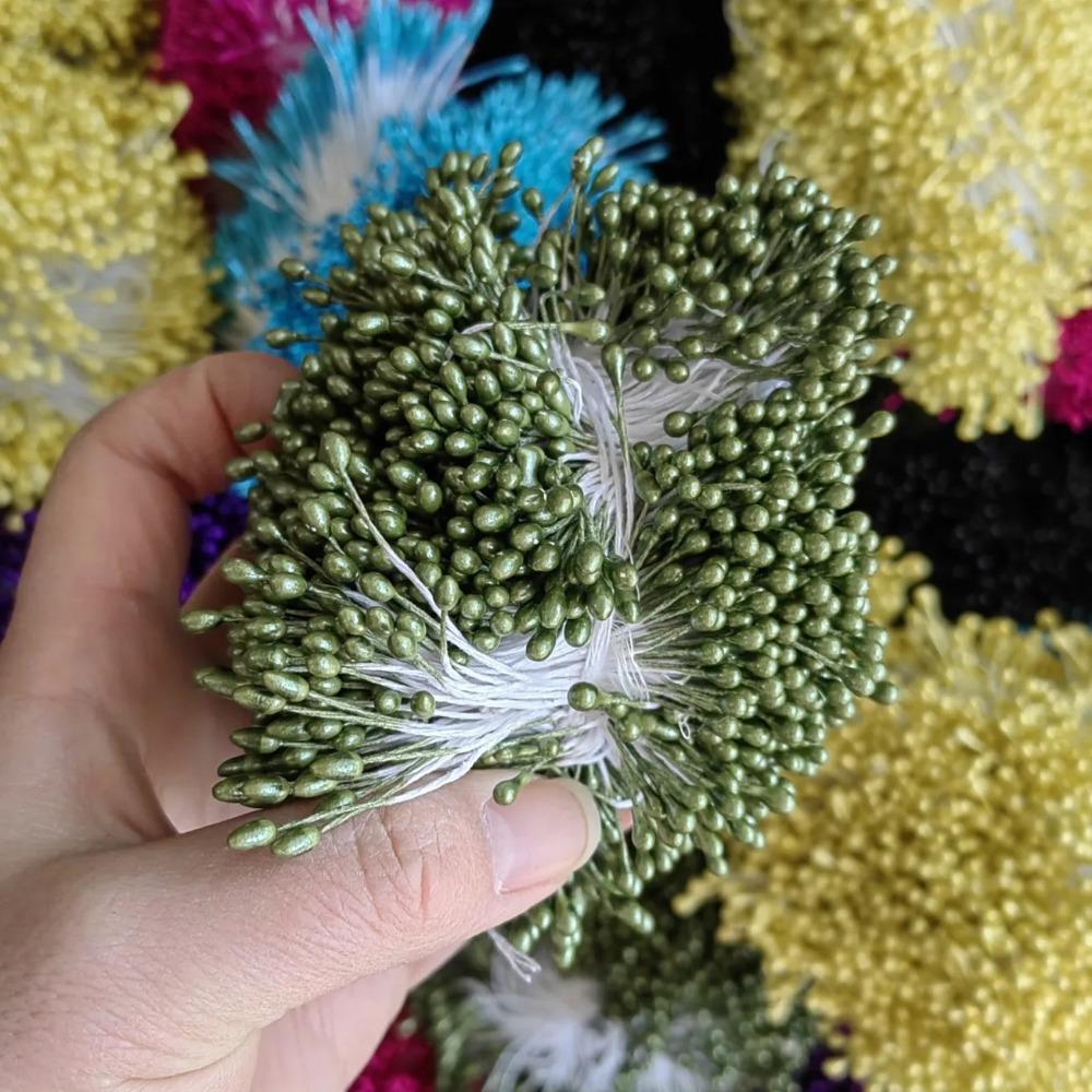 Multicolor 3mm 500pcs Artificial Sugar Flower Stamen For Craft Home Wedding Decoration Cake Decoration and DIY Pistil Stamen