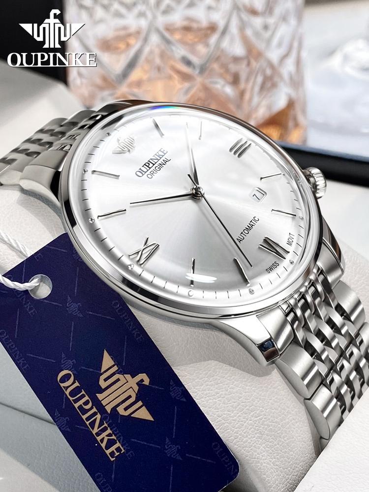 OUPINKE Top Swiss Certified Men Watch Luxury Brand Fully Automatic Mechanical Watch Ultra Thin Sports Original Men's Watch 3269