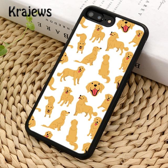 Krajews Cartoon Golden Retriever Dog Phone Case Cover For iPhone 14 5 SE 6s 7 8 Plus XR XS 11 12 13 Pro Max Samsung S21 S22 Plus