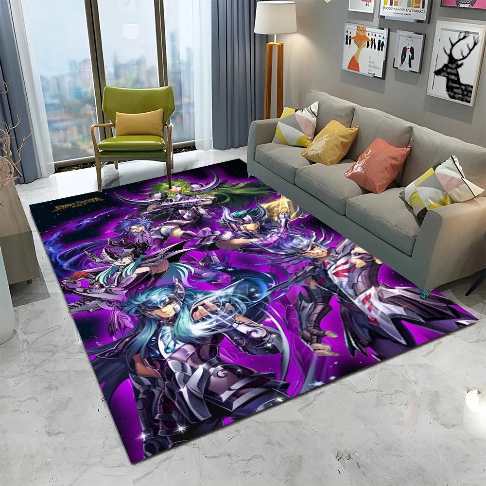 Retro Saint Seiya Anime Karikatür Halı Halı Ev Oturma Odası Yatak Odası Kanepe Paspas Dekor, çocuk oyun Alanı Kilim kaymaz Zemin Mat