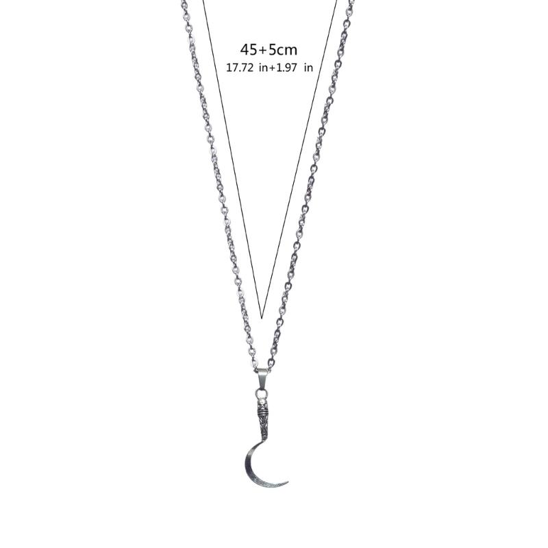 Gothic Neck Jewelry Pendant Necklace Scythe Necklace Adjustable Length Necklace Unisex Jewelry for Party Everyday Wear