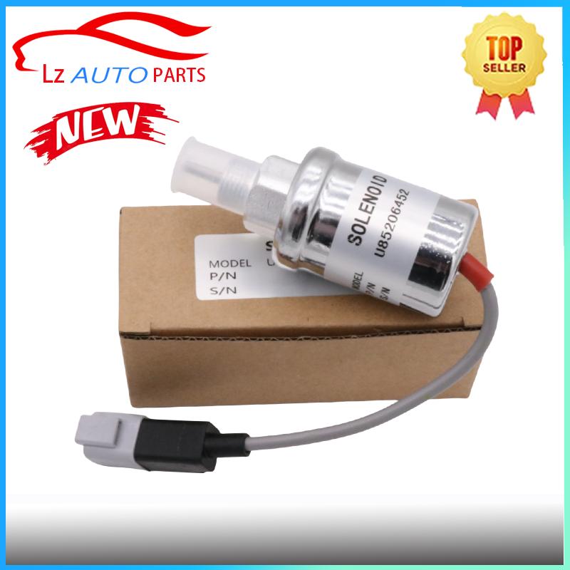 12V Fuel Shut Off Solenoid Valve U85206452 U85206520 for Perk 402D 403D 404D 404C 40 Caterpillar Engine 3011C 301 3024C