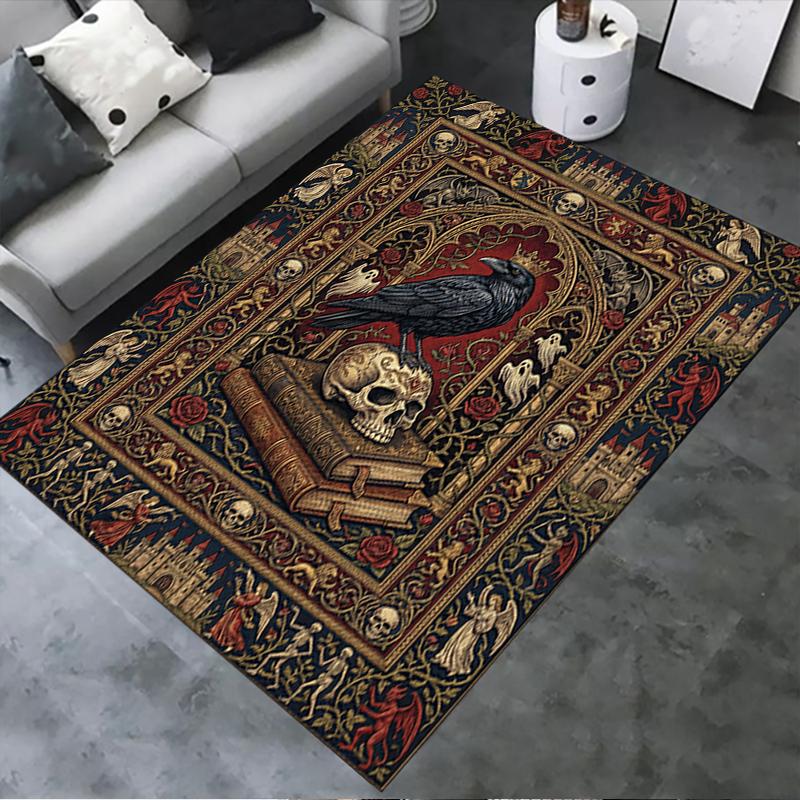 

2025 New Crow Decoration Carpet Rug for Living Room Bedroom Home Sofa Decoration,Kids play Non-slip Floor Mat55 40x60cm( 15x23in )