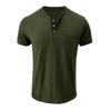 Men Henley Neck Short Sleeve T Shirt Casual Basic Button Front Athletic Fit Pullover Top with Chest Pocket for Everyday Wear