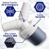 Y-typový adaptér pro odpad pračky Dvojitý výstup Plastová textura Perfektní pro připojení 40mm potrubí Prostorově úsporný design