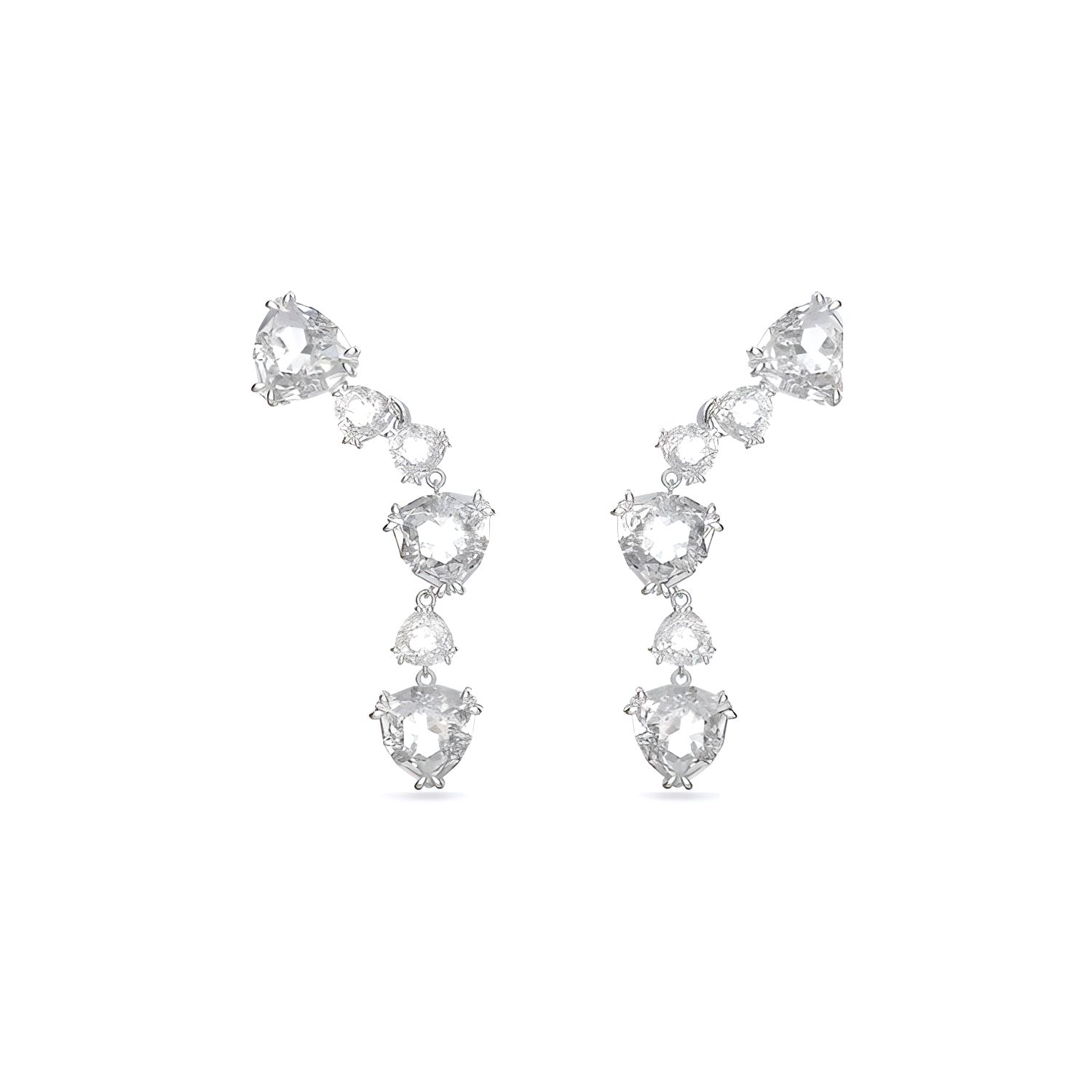 Swarovski Mesmera Rhodium Plated Crystal Pendant Earrings Women earrings Silver 5652040 F,Silver