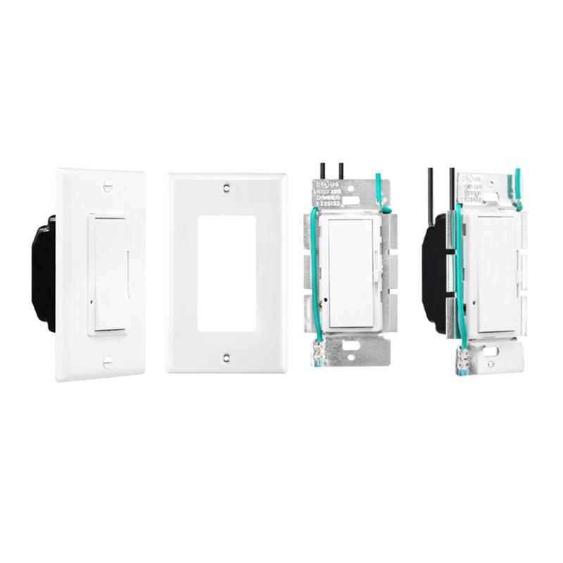 Schieberegler LED-Dimmschalter 125V 600W Einpolige oder 3-Wege-Installation