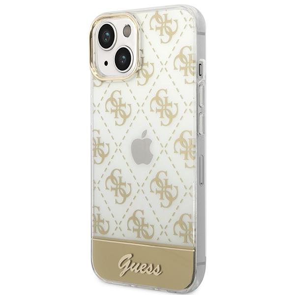 Guess Guhcp14Mhg4Mhg Iphone 14 Plus / 15 Plus 6.7 Złoty/Gold Hardcase 4G Pattern Script