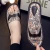 Printed Summer Slippers for Women Anti Slip Soft Sole for Men Indoor Home Couple's New Trendy Leisure Flat Bottom Slippers