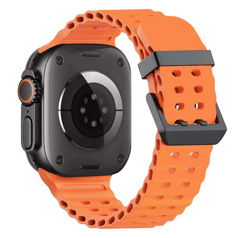 Silicone Band Bracelet for Apple Watch 10 42mm 46mm Ultra 2 1 49mm 9 8 7 45mm 44mm Sports Breathable Strap Iwatch 6 5 4 SE Bands