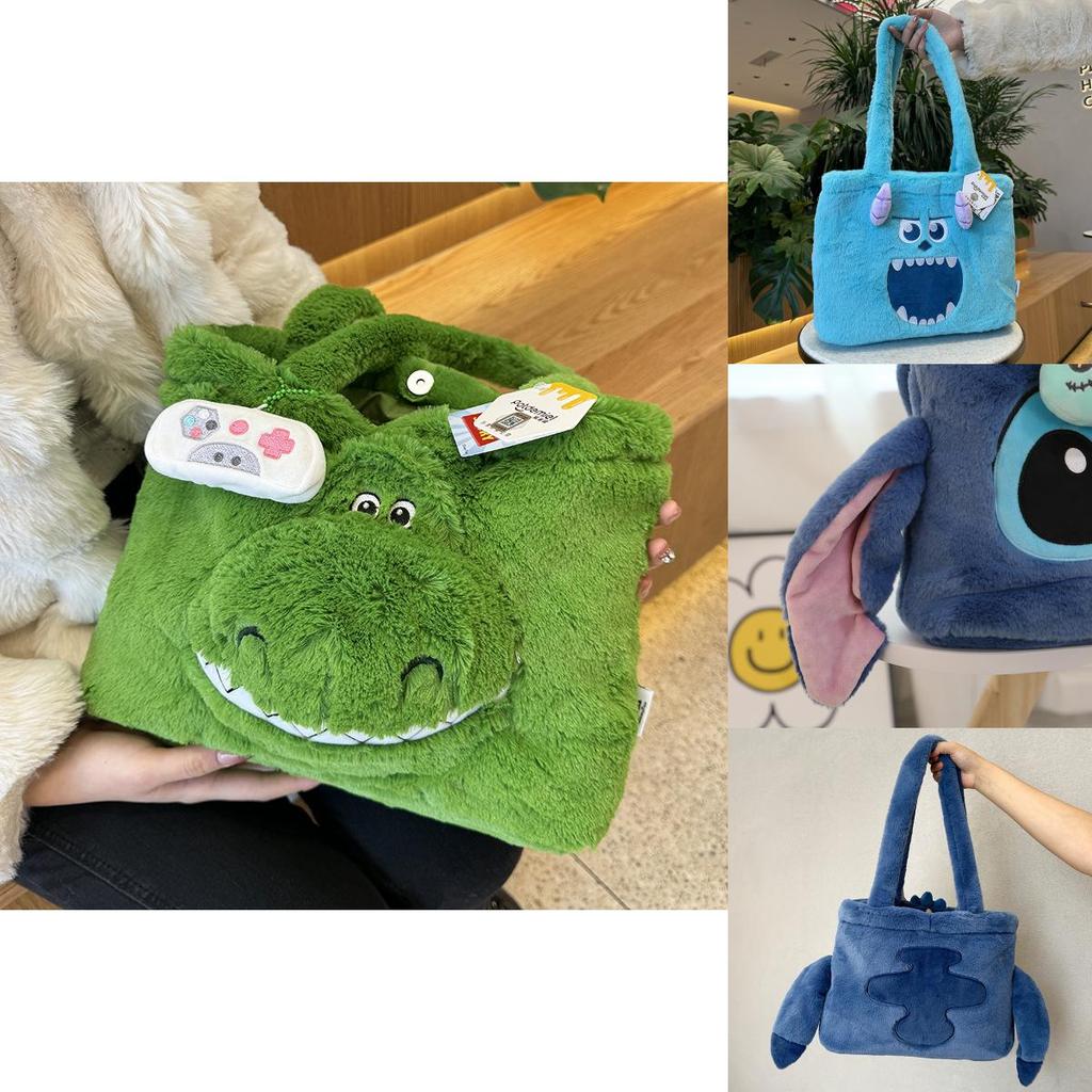 Genuine Stitch Plush Bag Cute Large Capacity Woody Autumn And Winter Plush Shoulder Bag Sullivan Tote Bag Book