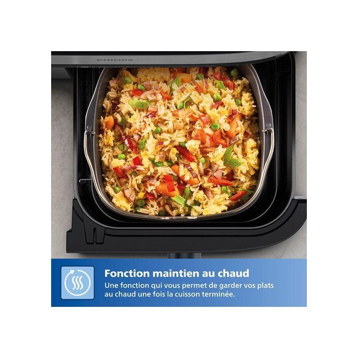 Heißluftfritteuse Philips Airfryer NA555/00 Serie 5000 Doppelkorb 9L